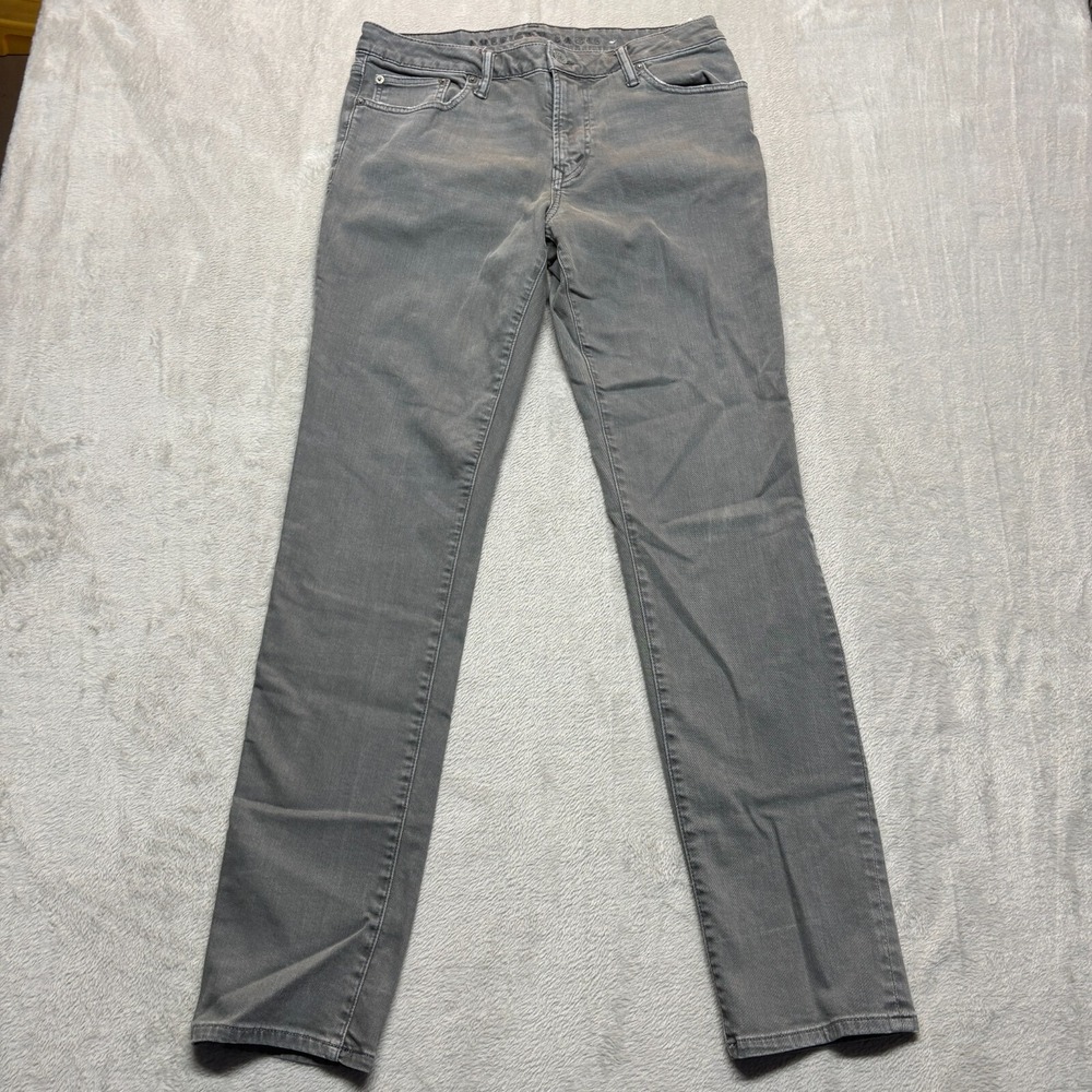 American Eagle Slim Straight Jeans Men's 33x33 Medium Gray Denim Stretch